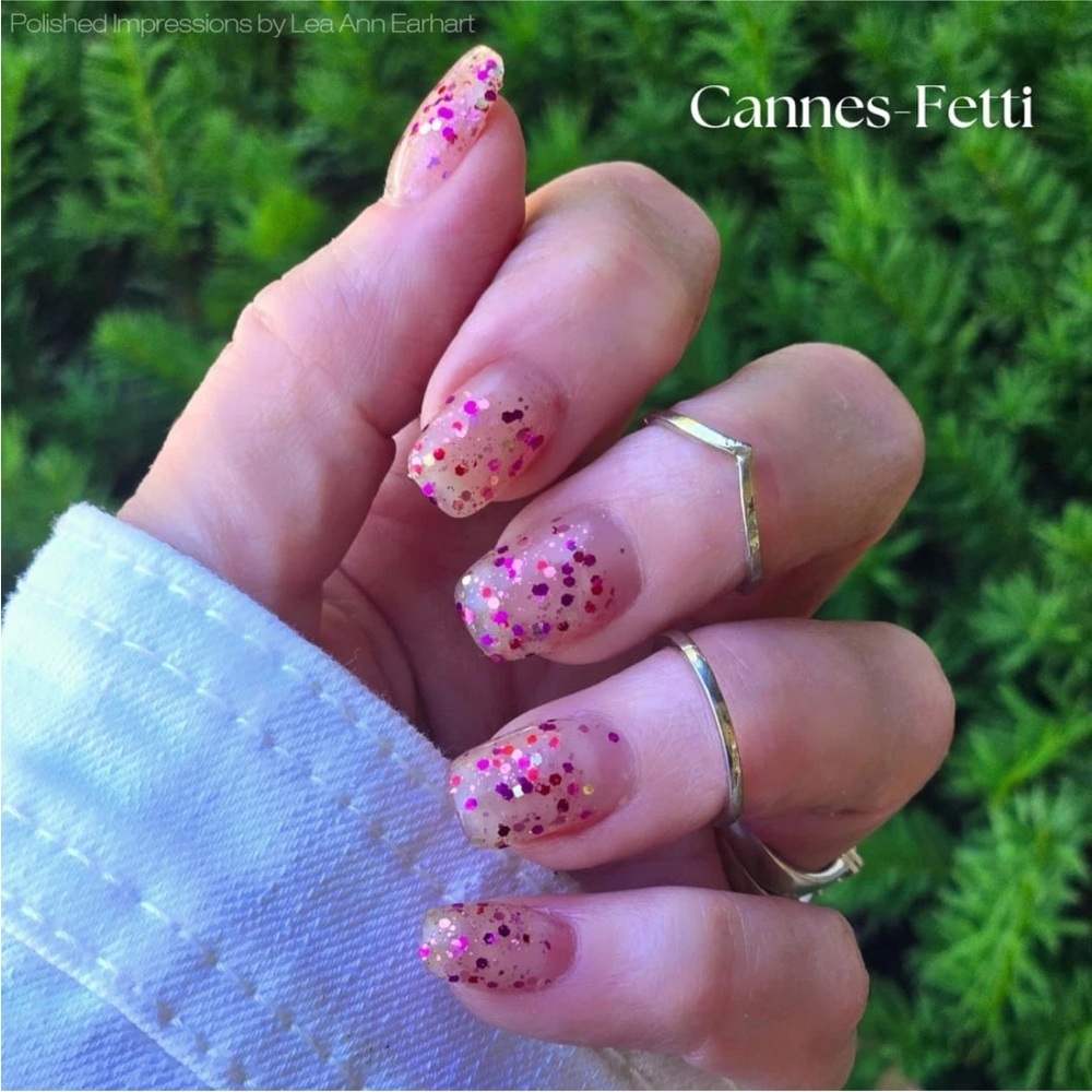 *Retired* Color Street: Cannes-fetti | Red Purple Gold Glitter Valentine’s Day
